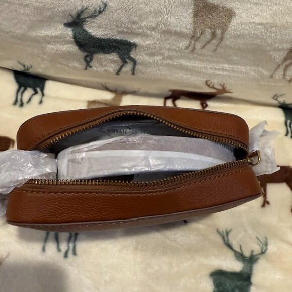 fossil bryce small crossbody medium brown - Picture 6 of 9